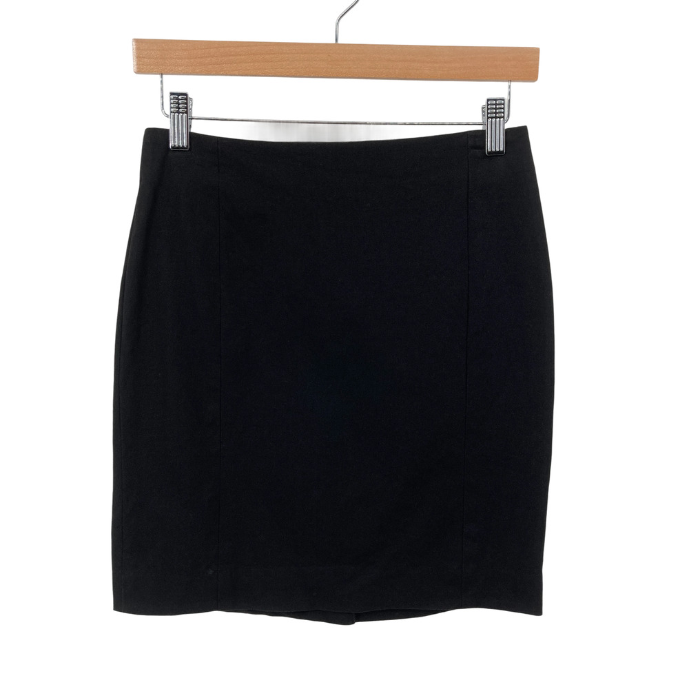 Banana Republic Black Stretch Pencil Skirt Petite 00P Career Office Classic